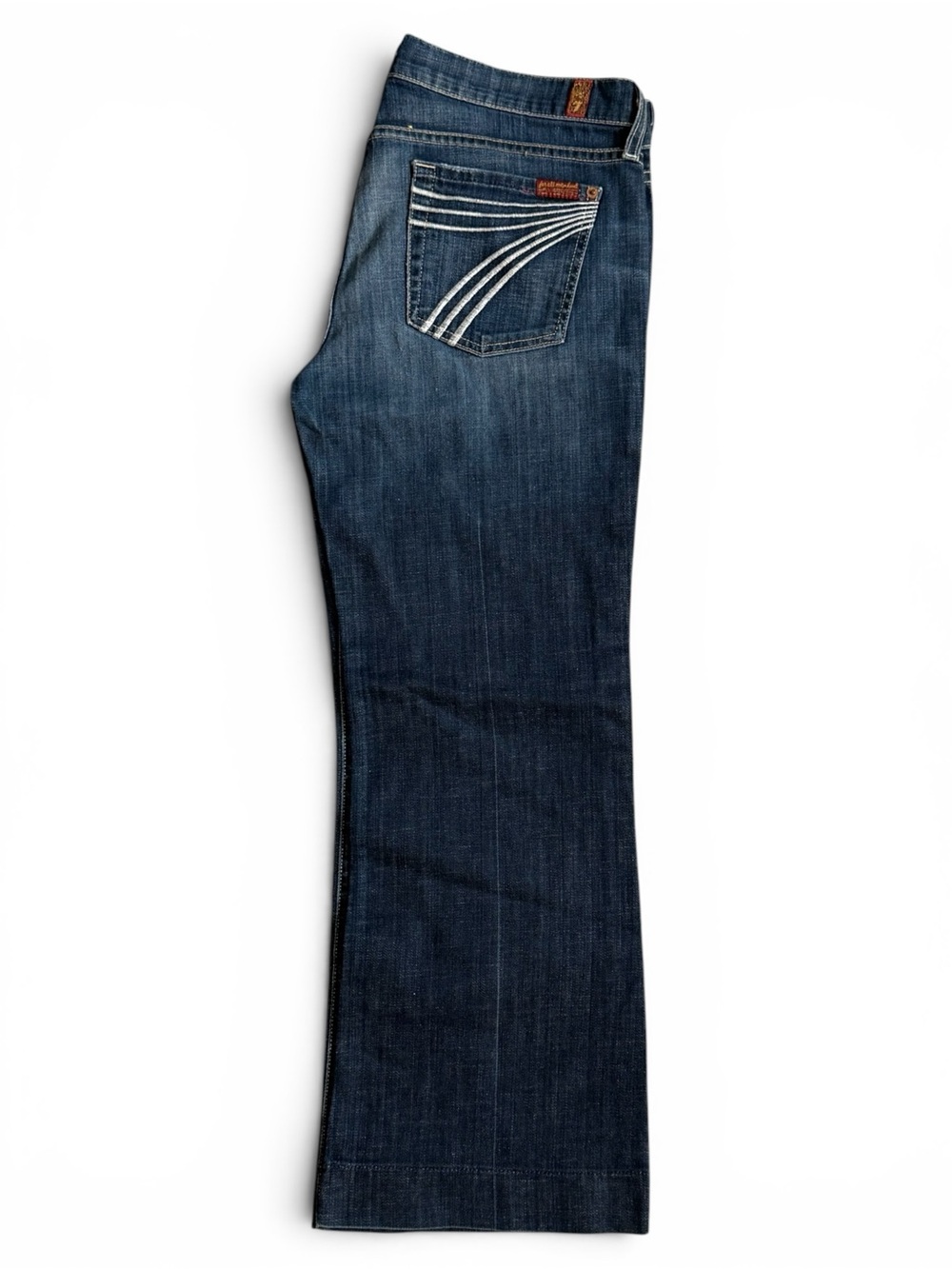 7 For All Mankind Dark Blue Flared Jeans